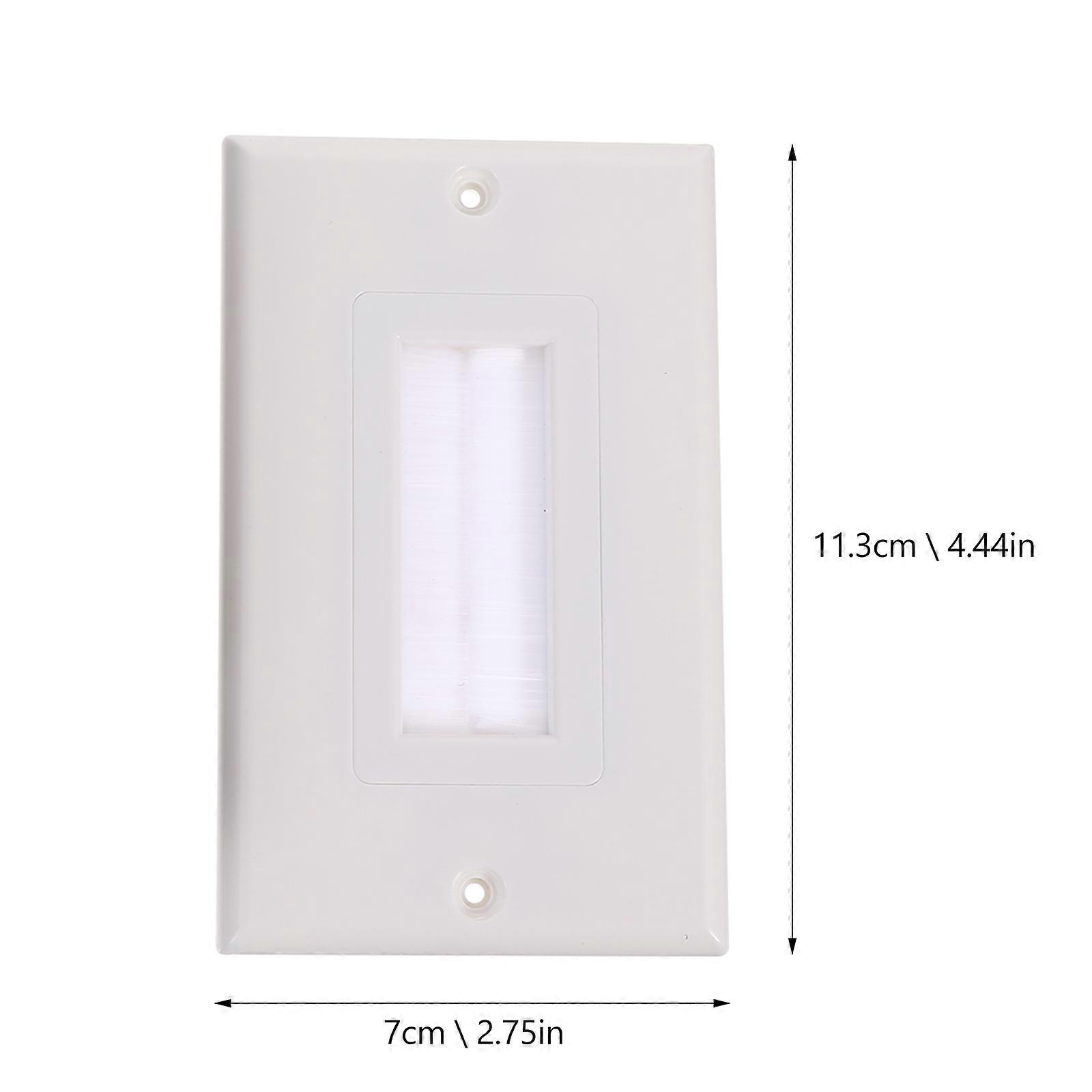 Cable Wall Plate With Easy Installation For Homeowners White 3Pcs