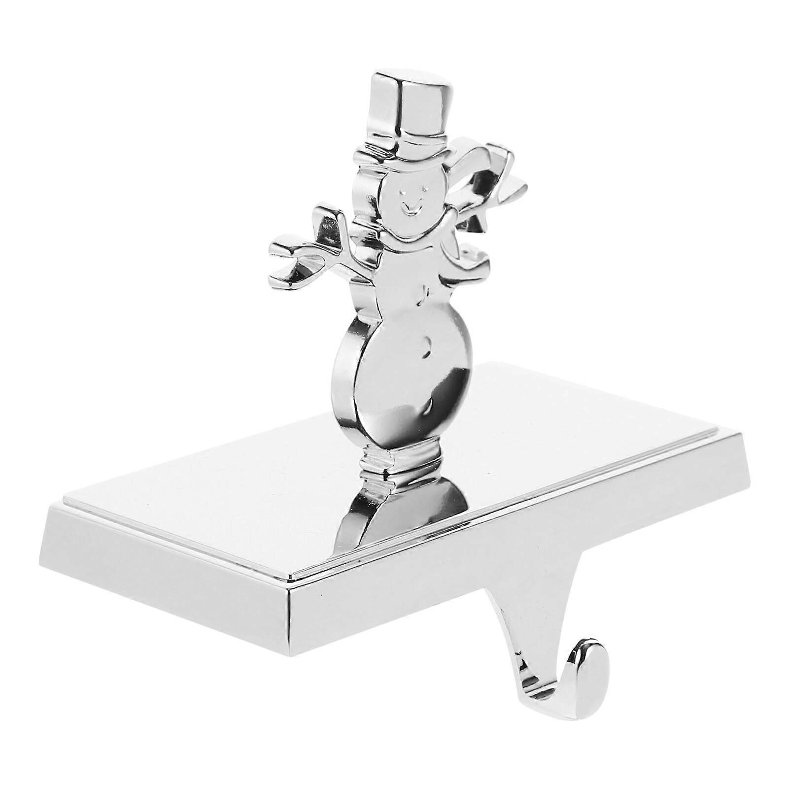 Christmas Stocking Holder for Mantel Snowman Hook Fireplace Hanger Decoration for Xmas Tree