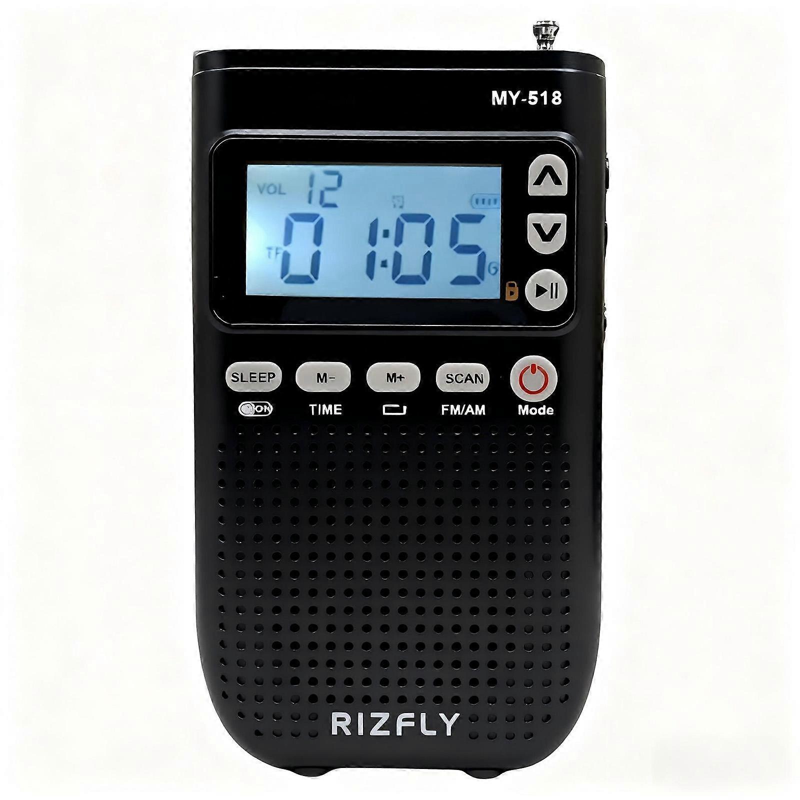 RIZFLY MY518 Portable FM/AM 2-Band Bluetooth Transmitter Radio