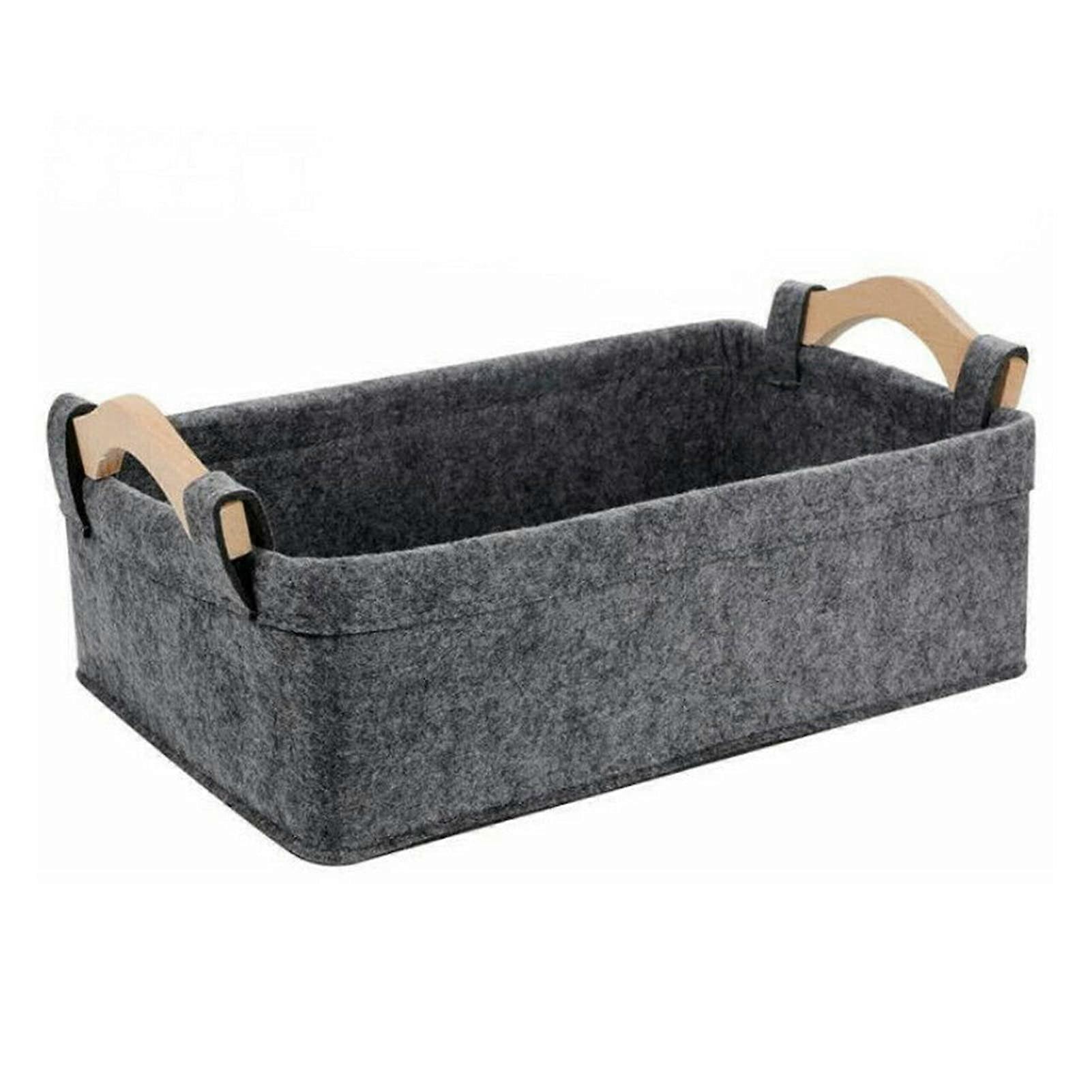 Firewood Carrier Bag with Handles Folding Felt Log Basket for Fireplace, Wood Storage, Newspaper Holder (Medium)