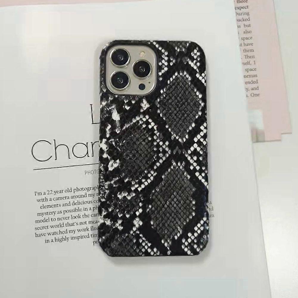 Case for iPhone 17 Air Black Python Texture Half Leather