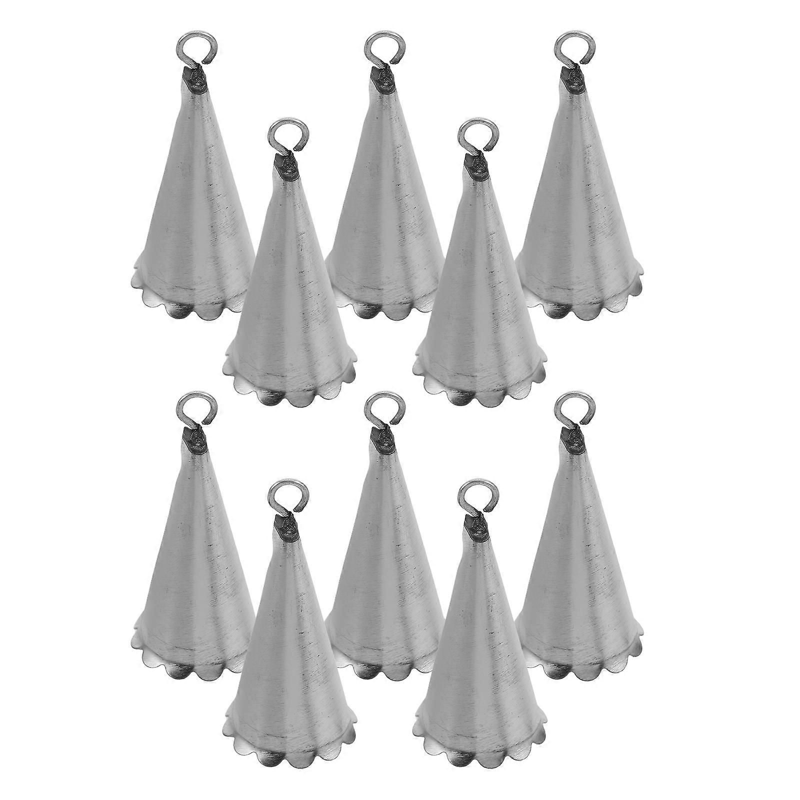 Decorative Mini Jingle Bells With Triangular Ruffled Edges For Craft Projects And Home Decoration 10Pcs