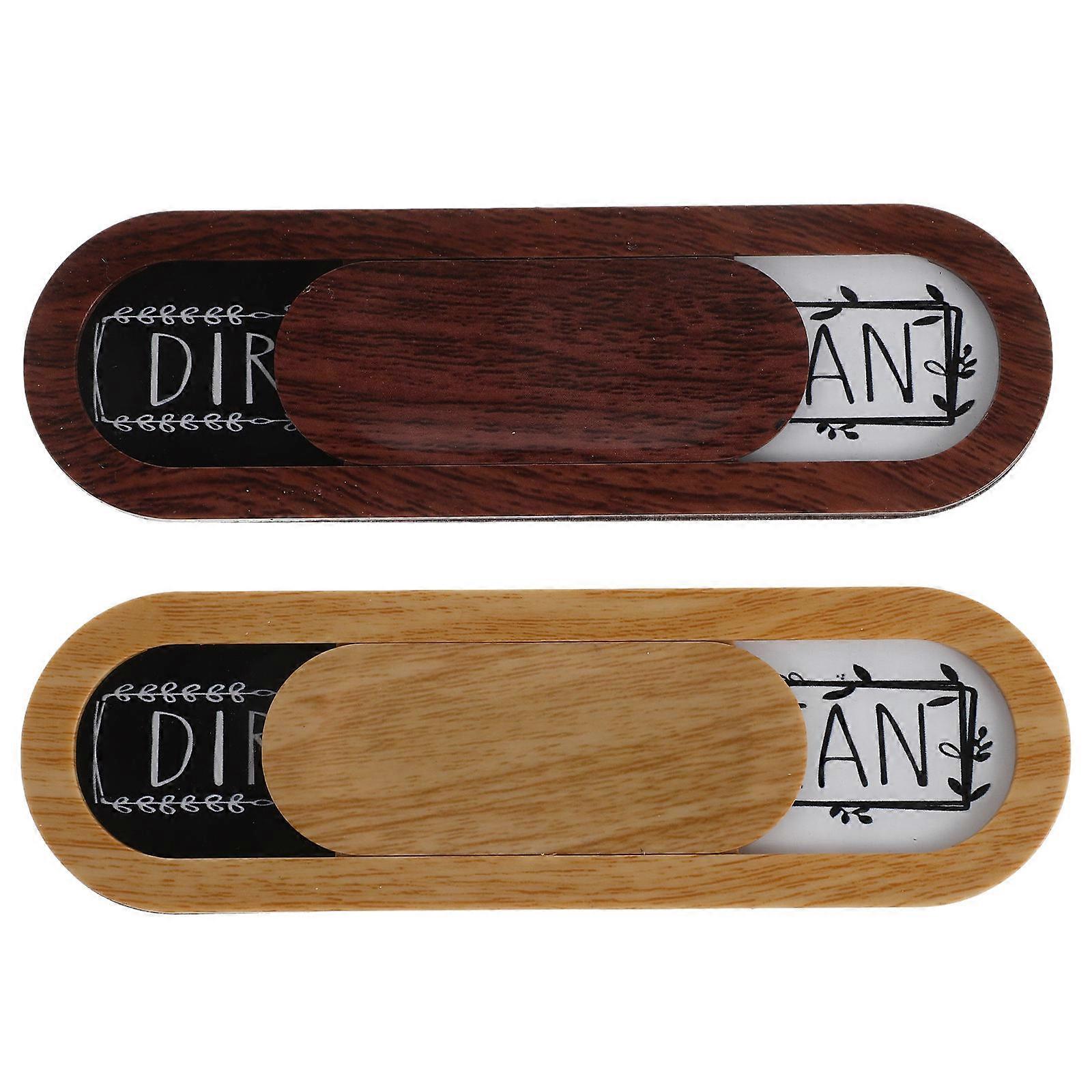 Dishwasher Plate Clean Dirty Indicator Minimalistic Design For Home Kitchen Assorted Color 2Pcs