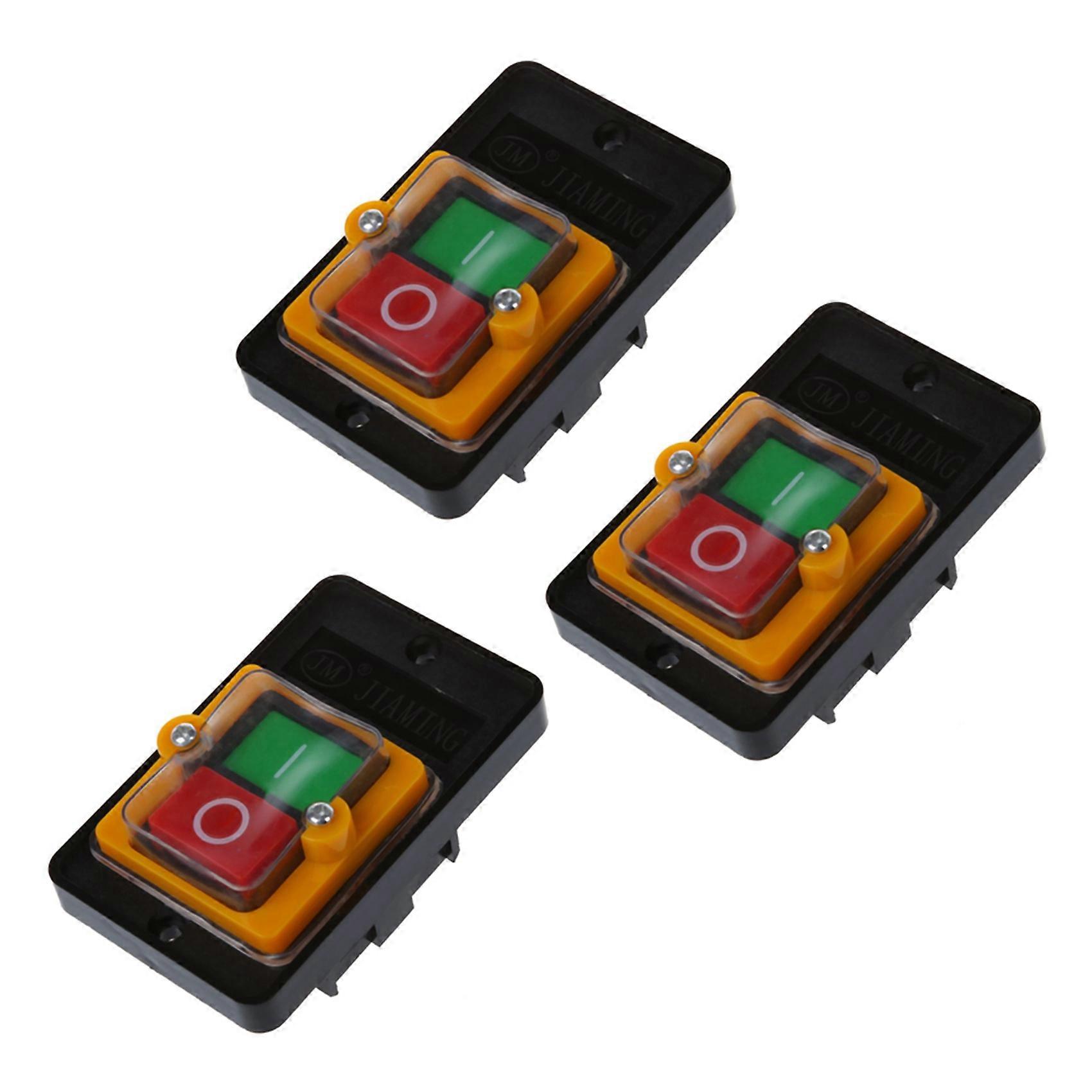 3X AC 220/380V ON/OFF Water Proof Push Button Switch KAO-5