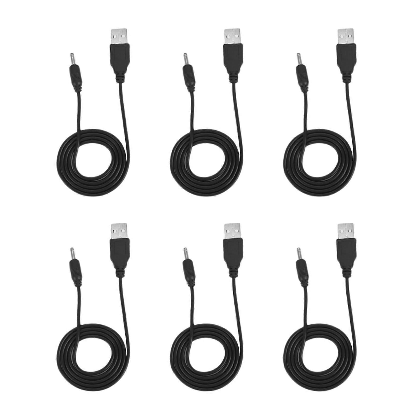 6X USB to 3.5mm Barrel Jack 5V DC Power Cable