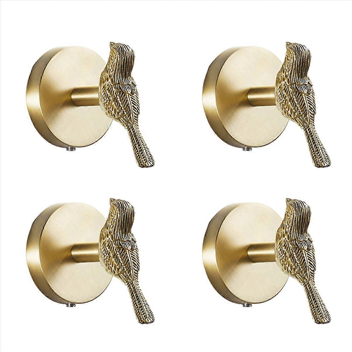 Brass Gold Animal Hook Solid Brass Coat Hook Door Back Hook(Bird)