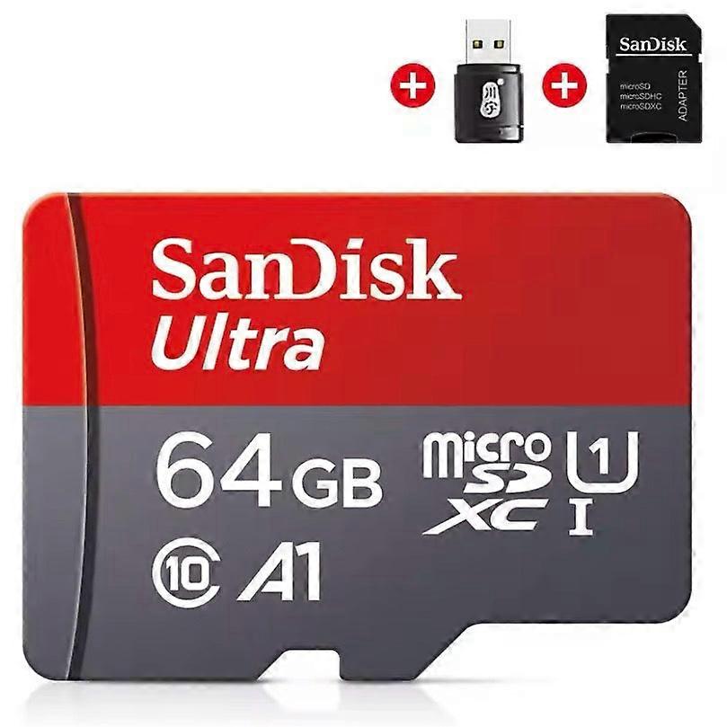 Micro Sd Memory Card & Adapter - Sandisk (64gb)