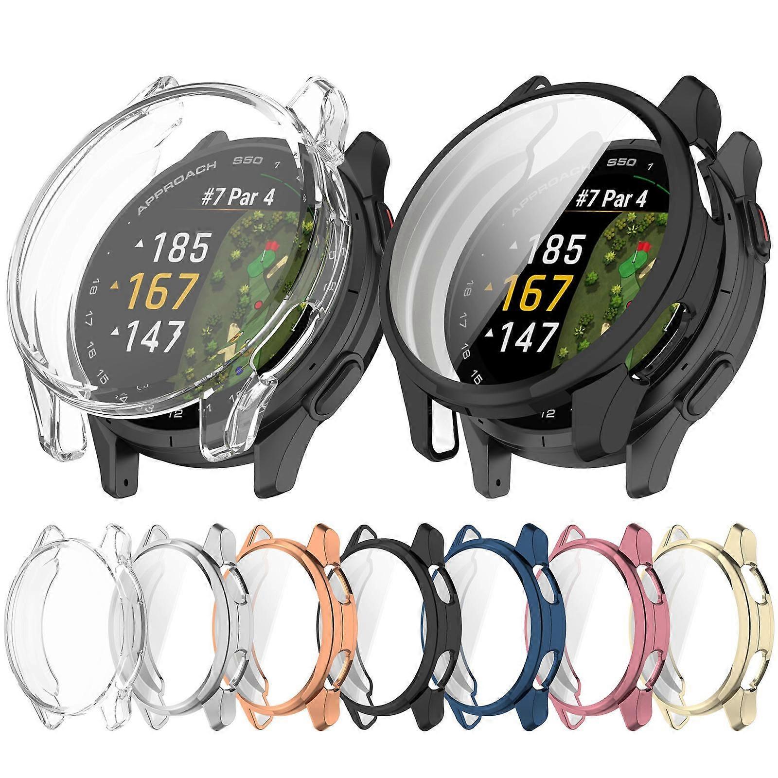 Electroplated TPU Full Coverage Watch Protective Case For Garmin Approach S50