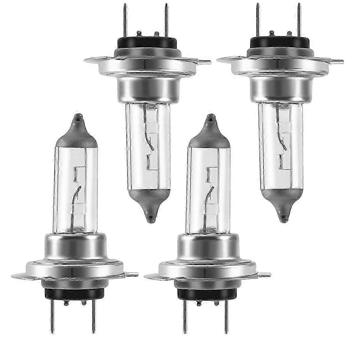 Replacement H7 Headlight Bulbs, 4-Pack 12V 55W Halogen Standard Car Lights