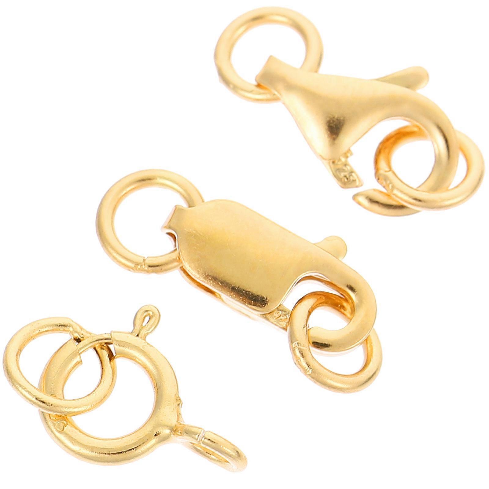 DIY Jewelry 15 Pcs Lobster Clasps Connection Buckle For Craft Projects Simple Enhancements Rectangular Shape Practical Tools