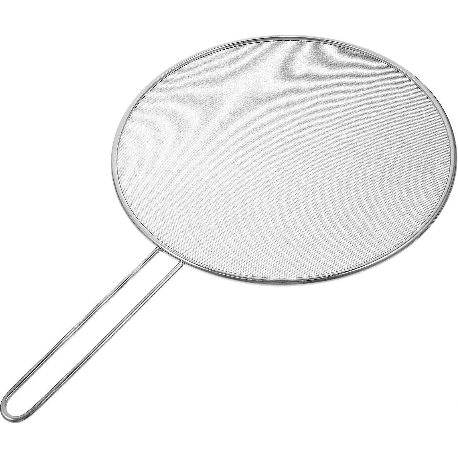 Oil Splatter Guard 2Pcs Kitchen Cooking Tool Anti Oil Splattering Silver Rectangular Screen For Frying Pots