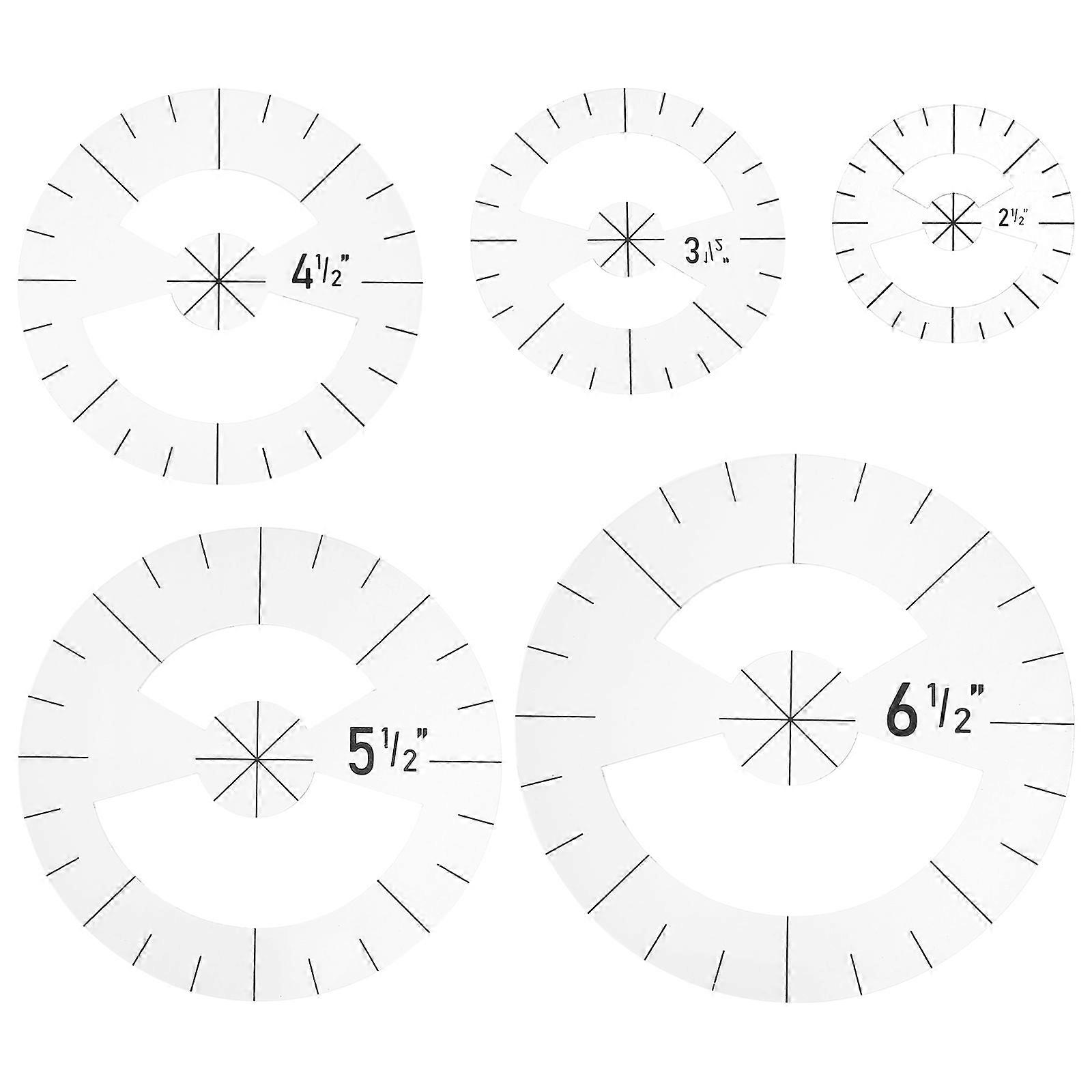 Patchwork Ruler 10 Pcs Durable Acrylic Measuring Tool for Sewing and Craft Making Transparent Cutting Template 16.40X16.40X0.17CM