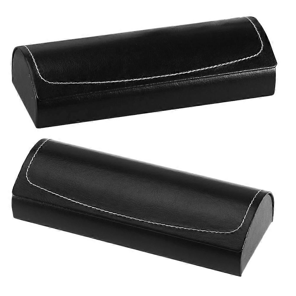 Protective Eyeglasses Case Scratch-Resistant Rectangular Black 2Set