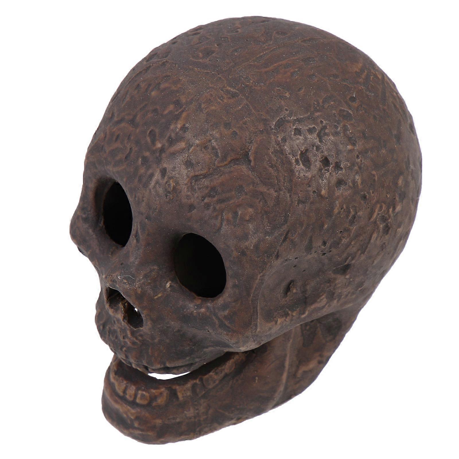 Ceramic Fireproof Skull Halloween Skull Head Ornament for 5Pcs