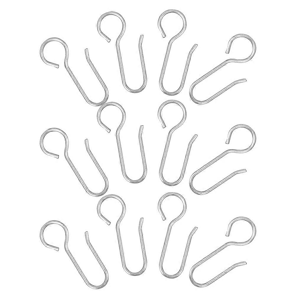 Ceiling Curtain Hooks for Home 100Pcs Silver Metal S Shaped Hooks