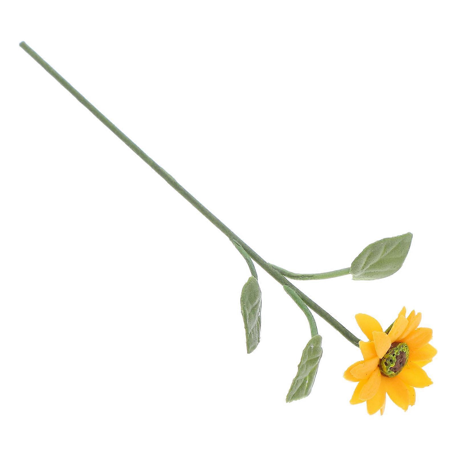 Miniature Clay Sunflower for Micro Landscaping Model Realistic Flower