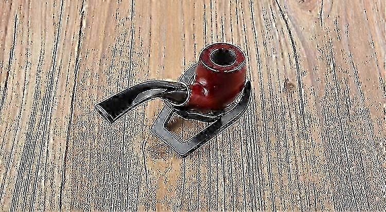 طقم أنابيب التبغ ، أنبوب تدخين خشبي مستقيم مصنوع يدويا مع ملحقات (حافظة وحامل أنبوب) (بني)