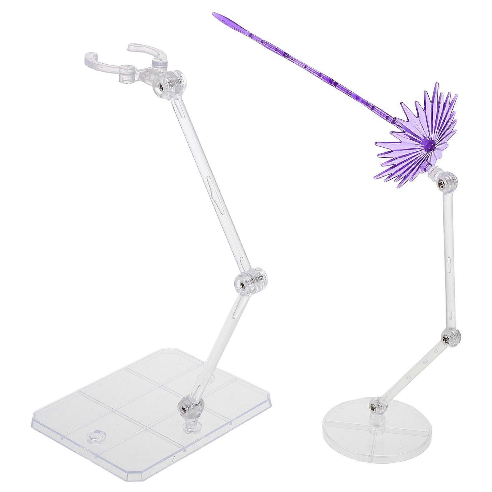 Model Assembly Holder for Display with 4Sets Purple Plastic Stand