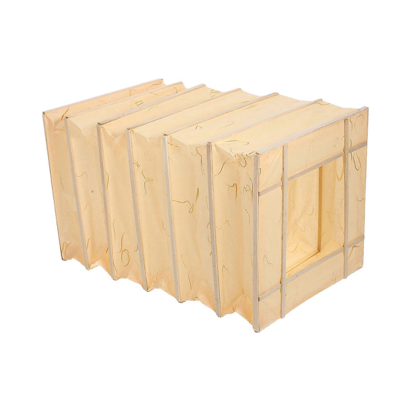 2Pcs Decorative Beige Paper Lamp Shade for Home Use Bamboo Lampshade