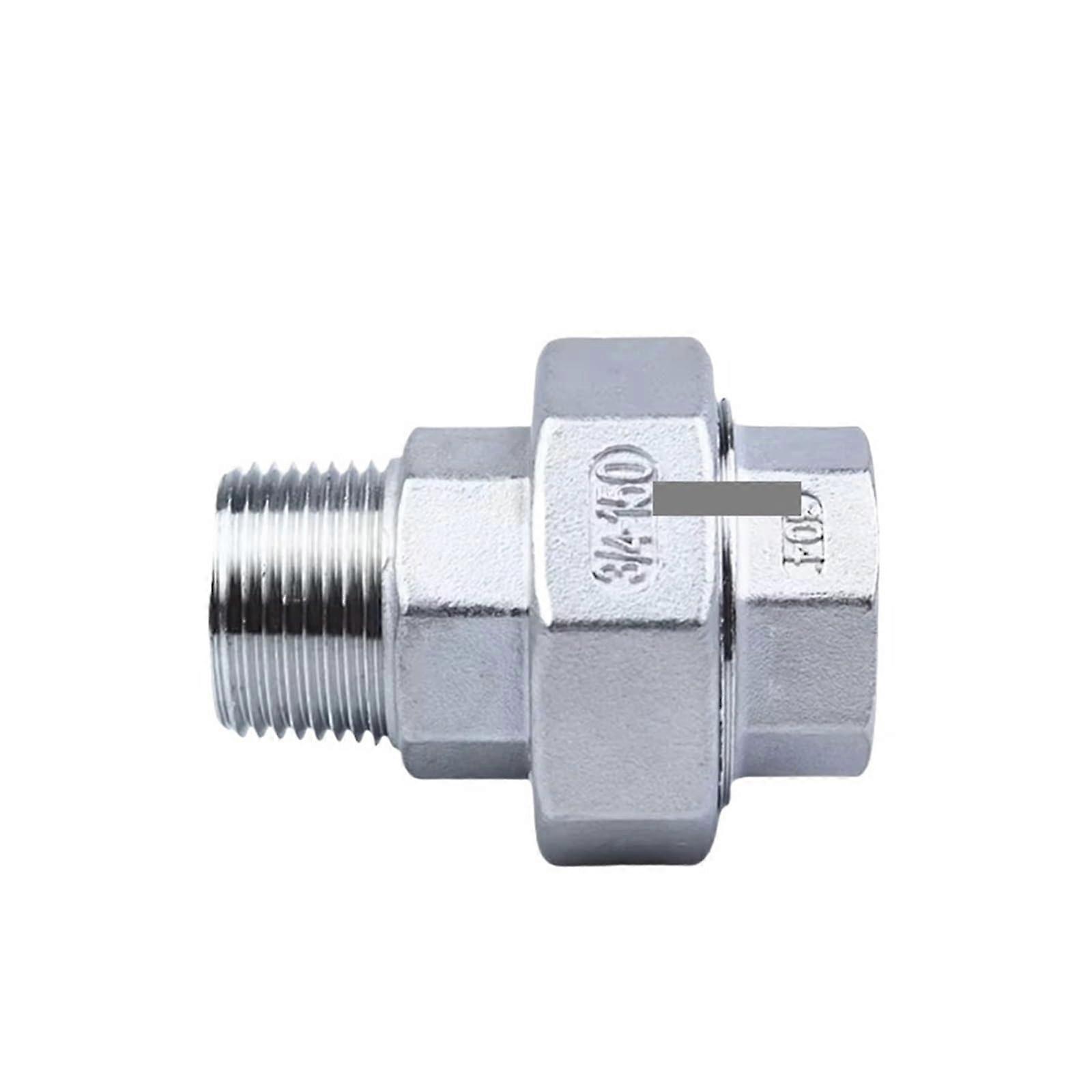 Stainless Steel 304 BSPT 3/8" Male Female Threaded Union Pipe Fitting for Live Connection and Compatibility