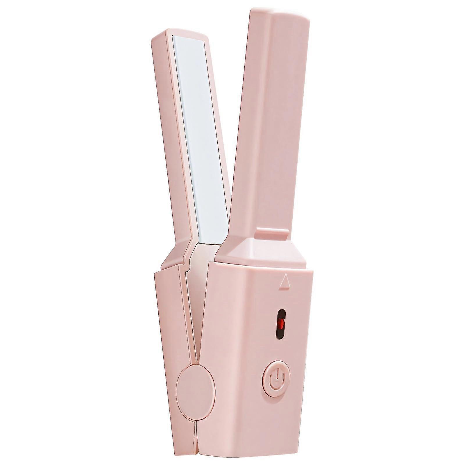 Hair Straightener Brush with Rapid 30s Heating, 2 in 1 Mini Styler, TypeC Fast Charging, Travel Size