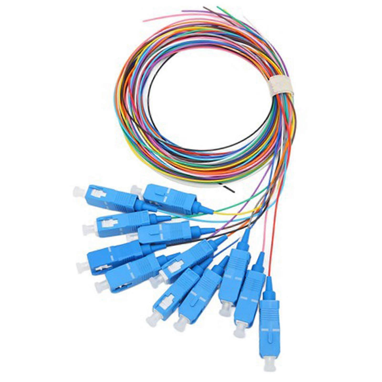 12 Pcs Fiber Optic Cable 12-core Ceramic Ferrule Low Insertion Loss Patch Cord For Instrumentation