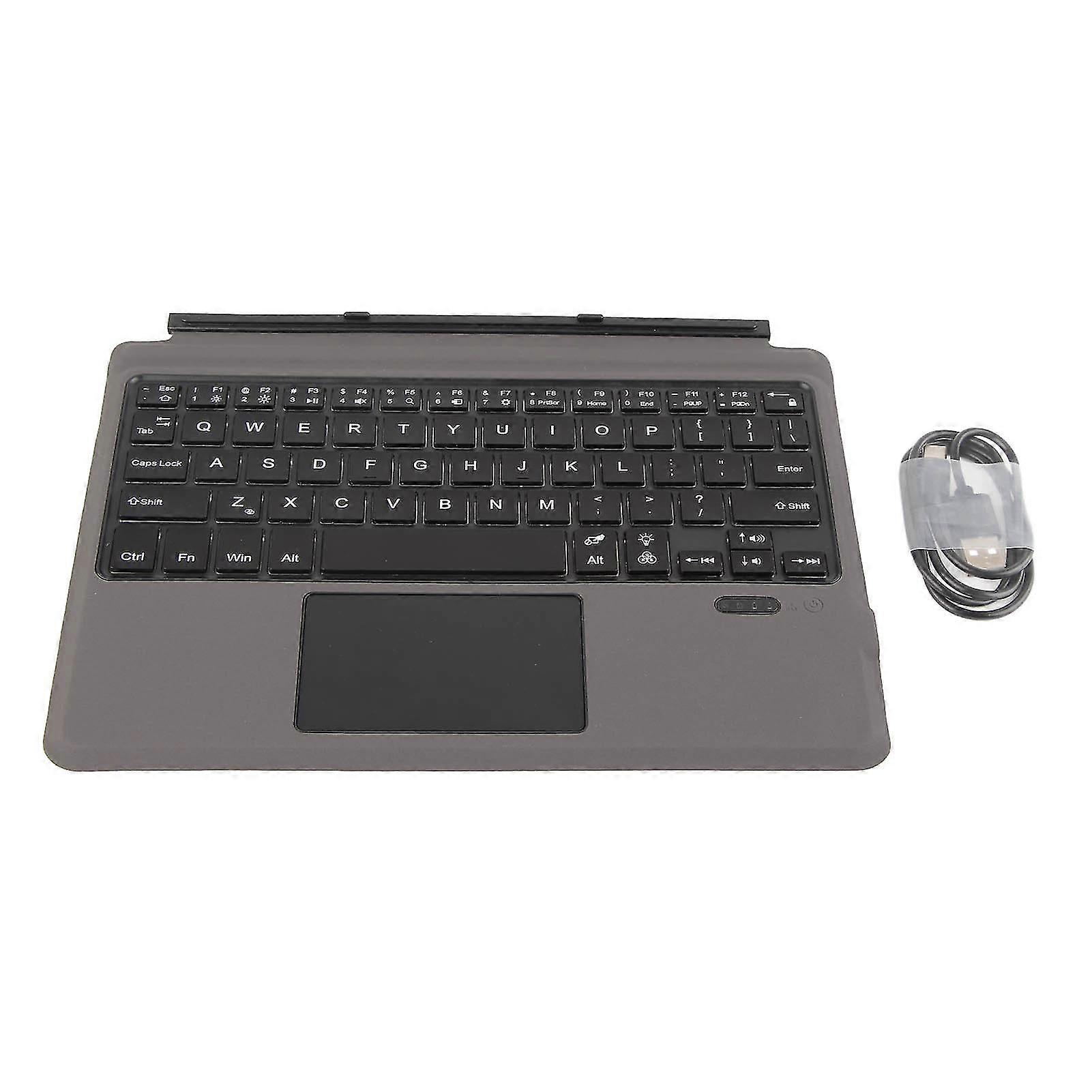 Wireless Bt5.0 Ultra-thin Keyboard With Touchpad, Pu Leather