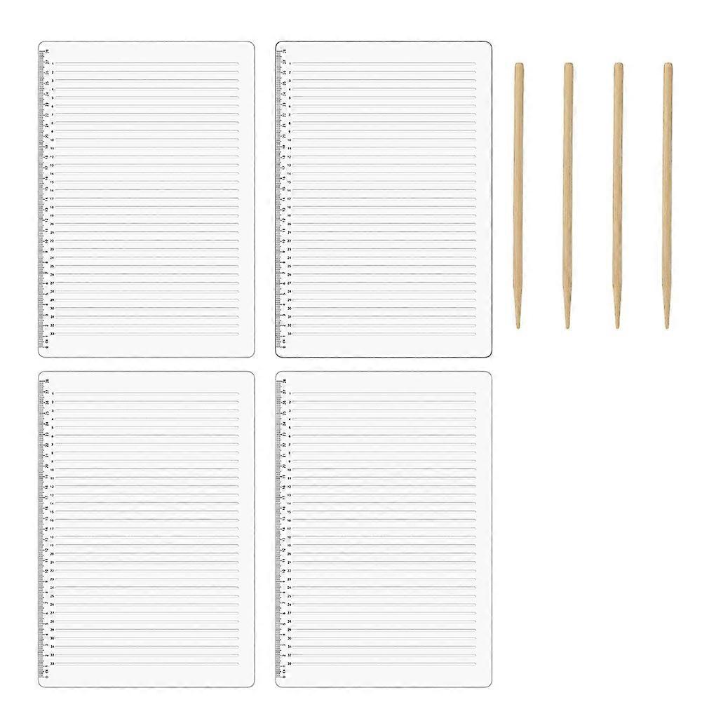 4Pcs Straight Line Stencils Journaling Guide