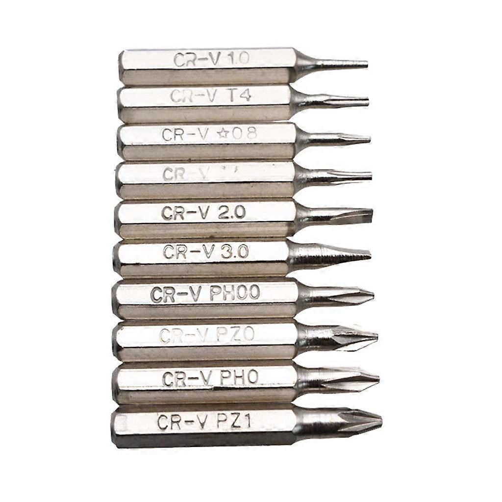 Precision Screwdriver Bit Set 28mm PH00 PH0 Z0 2.0 0.8, 10pcs Durable Steel for Electronics