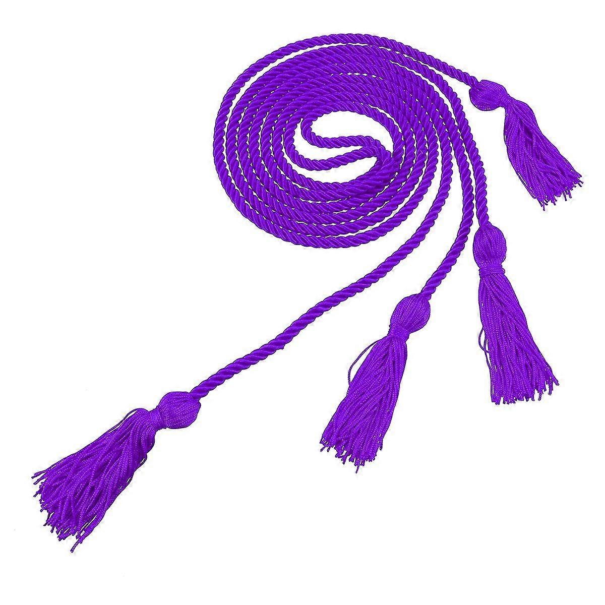 Solid Color Braided Honor Graduation Cords (Purple)