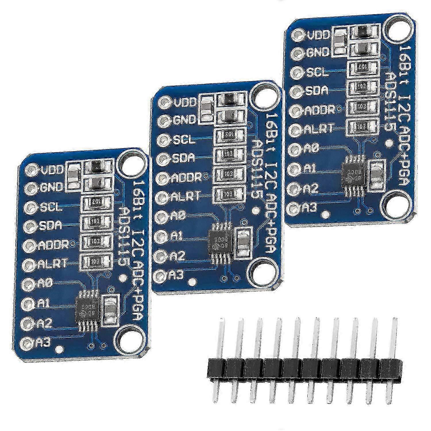 3 X Ads1115 Module 16bit 4 Channels For And For Raspberry