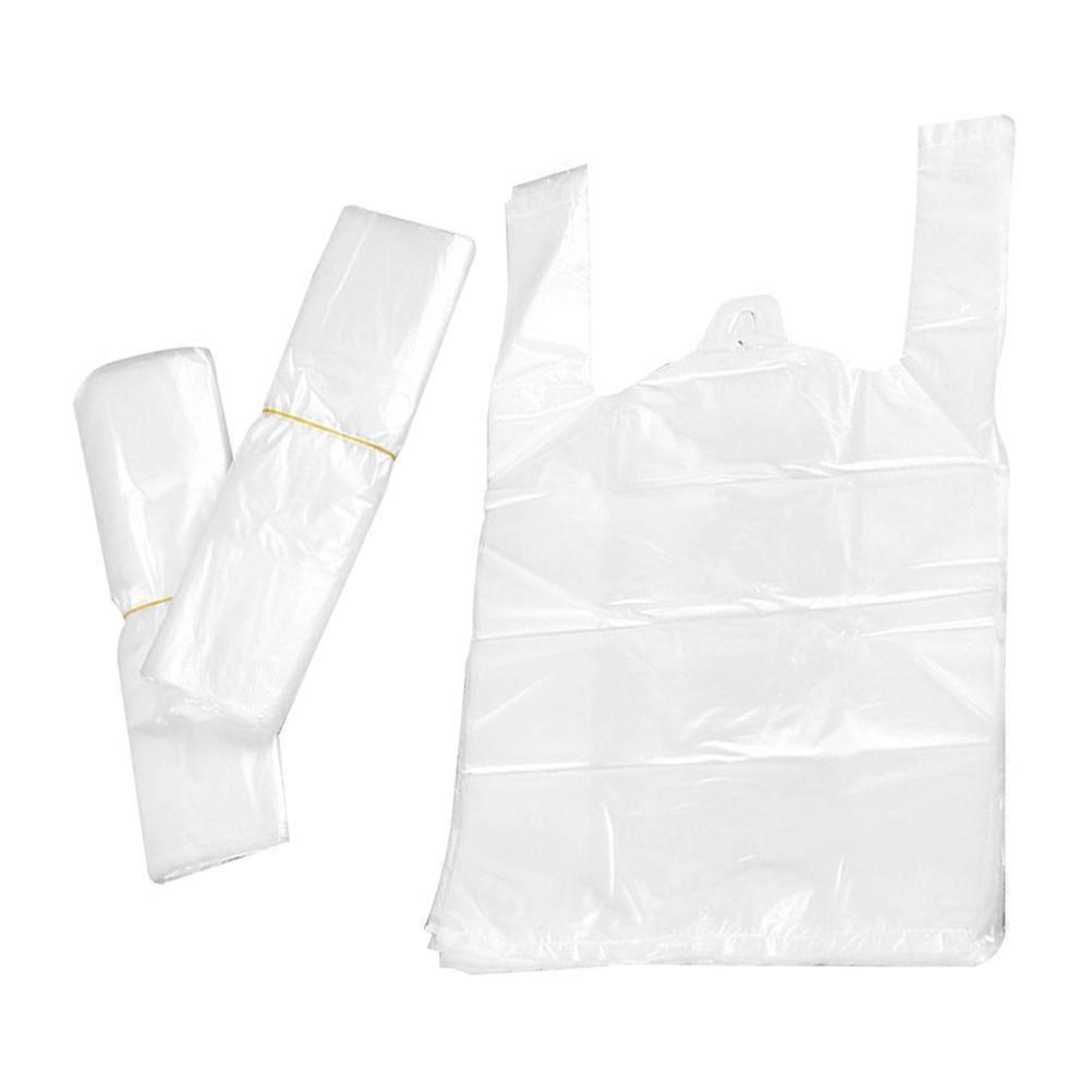 Shopping Handbag Transparent Plastic Bag for Storage Use 100Pcs