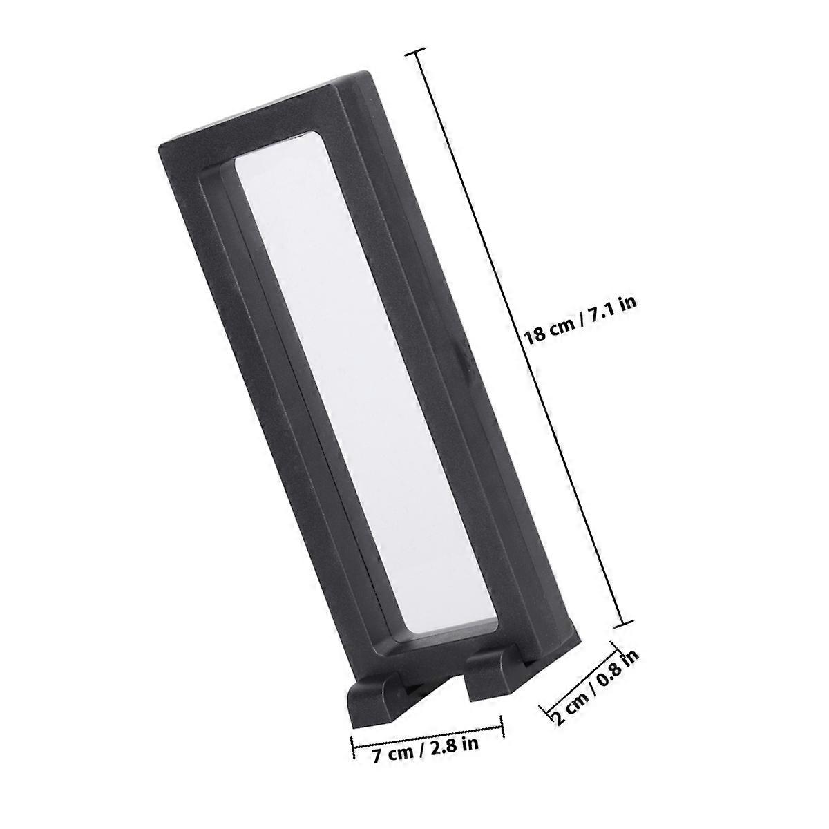 Jewelry Display Box Floating Frame for Display 2Sets Black Coin Case