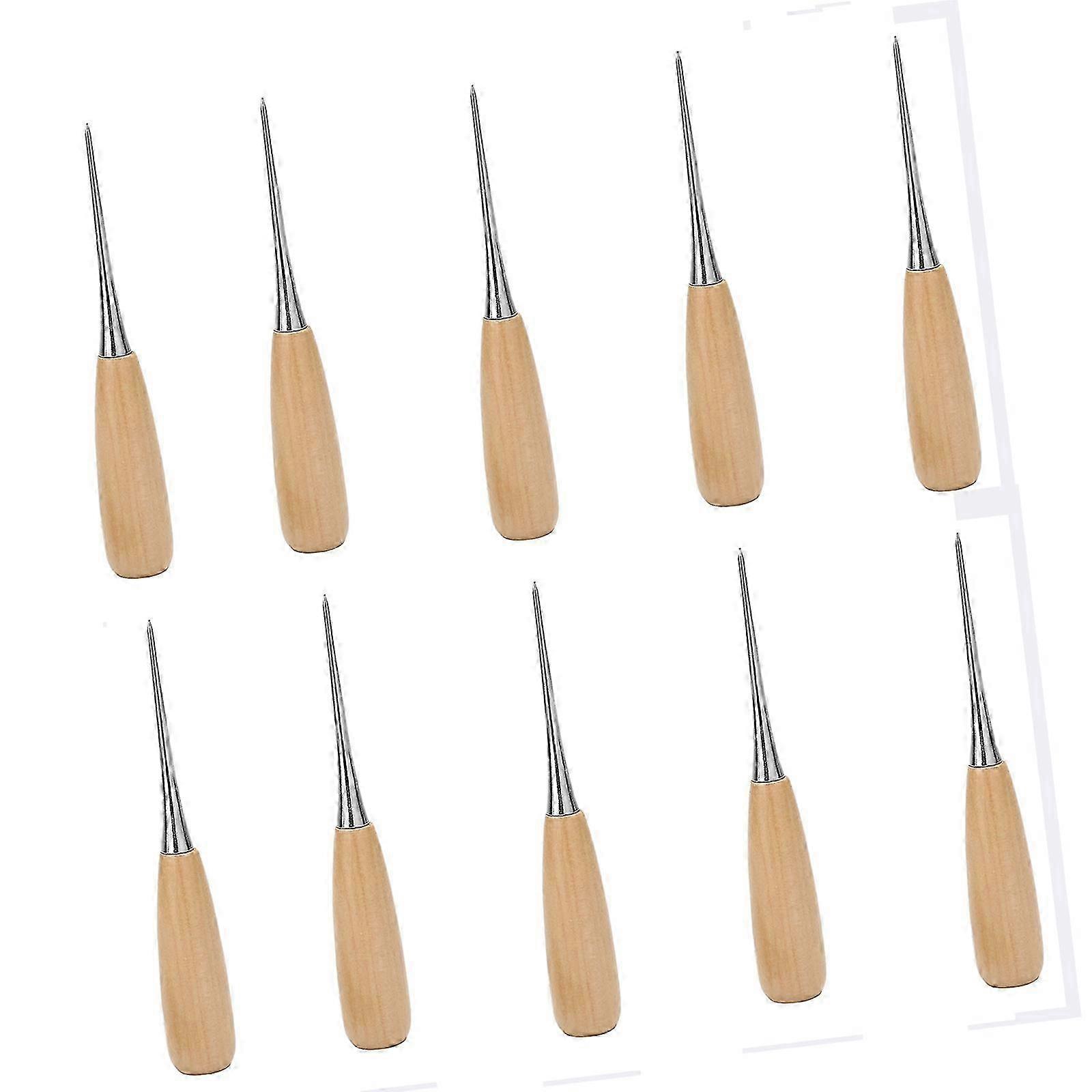 2025 Multipurpose Leatherworking Tool Solid Wood Handle Awl For Shoemaking Craft Projects And Home Repairs 10