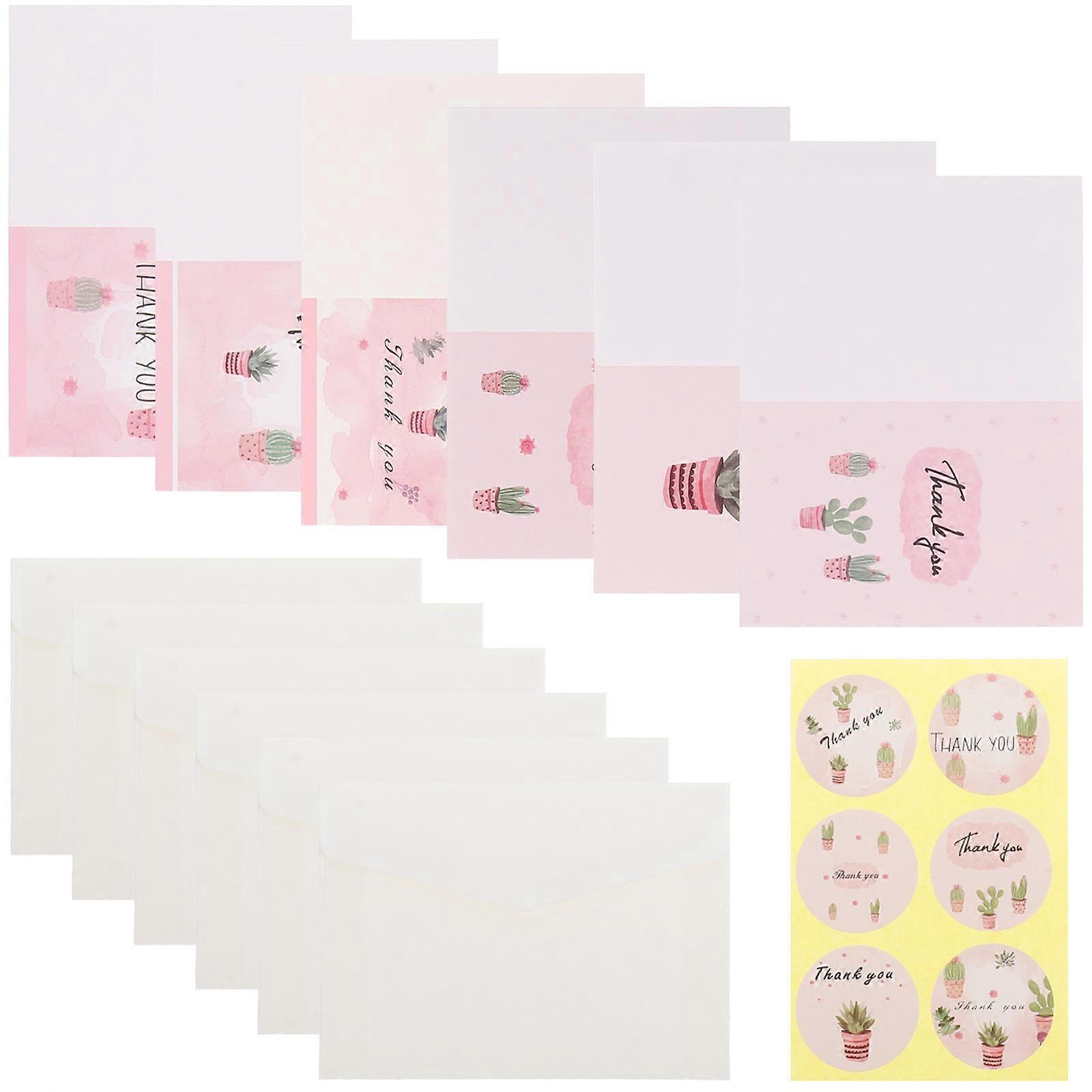 Assorted Color Thank You Cards for Wedding Use 2Sets Paper Material