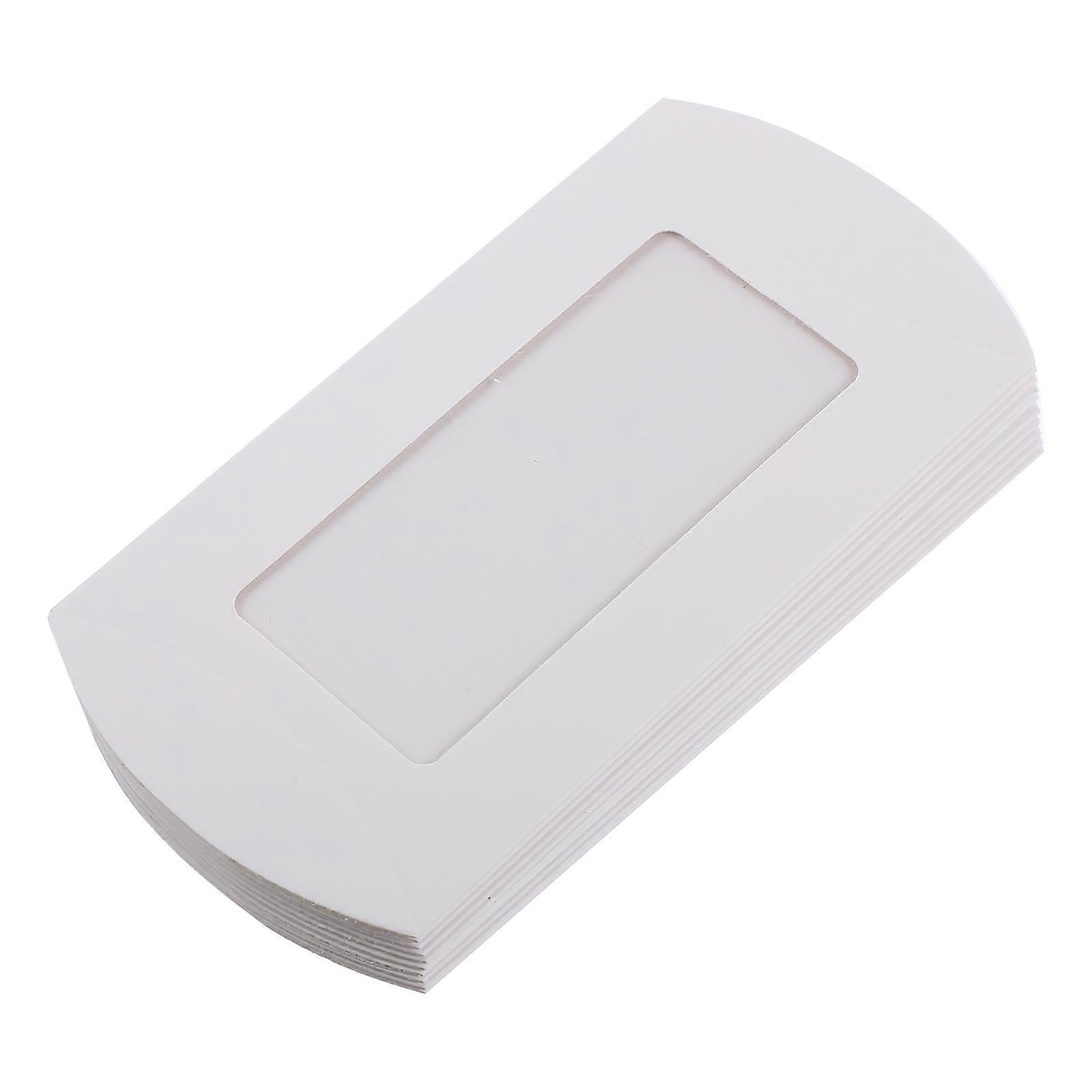 Gift Packaging Pillow Shape Candy Boxes for Storage 10Pcs White Paper