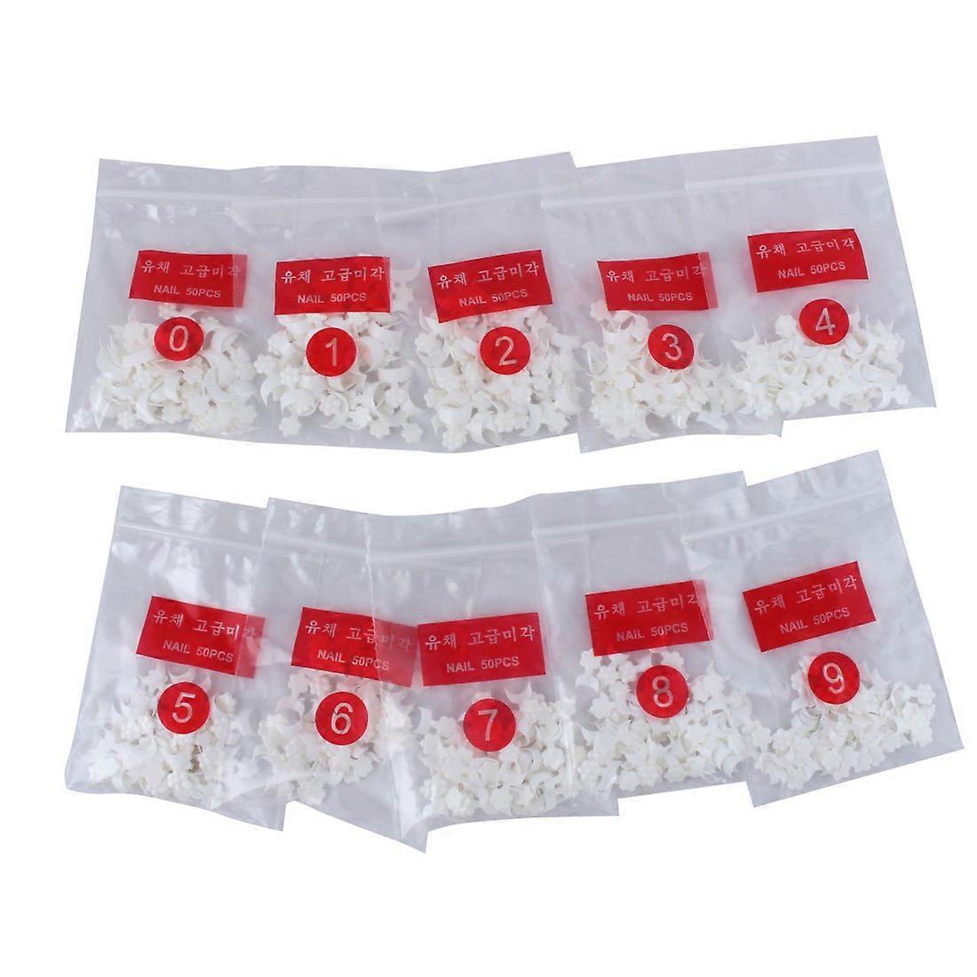 500pcs White Artificial Nail Tips Professional Salon Quality Plastic False Nail Art Extensions