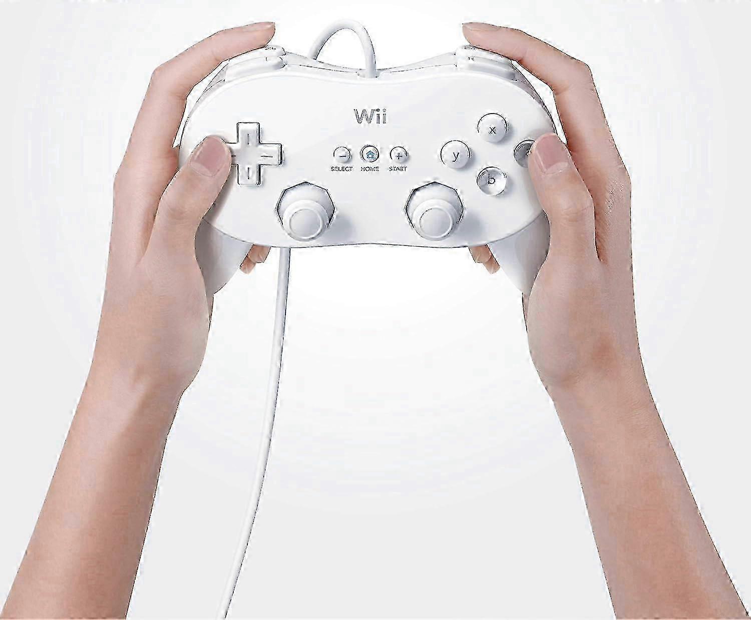 25-26 Wii Classic Controller Pro White for Enhanced Gaming Experience