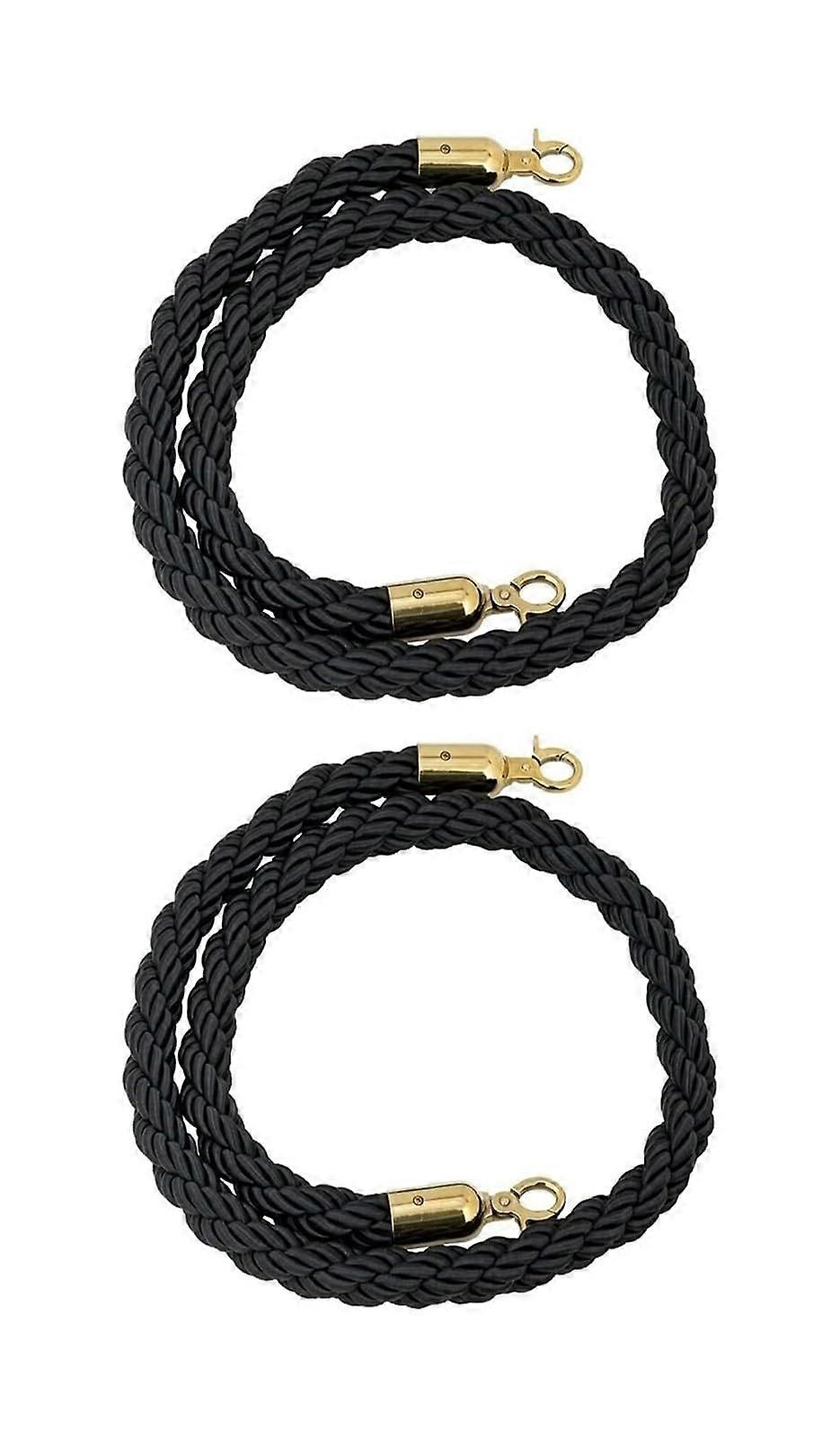 Rope Barrier Hemp Stanchion Rope with Polished Snap Hooks for Crowd Control Queue, 3/4/5/8/10Ft