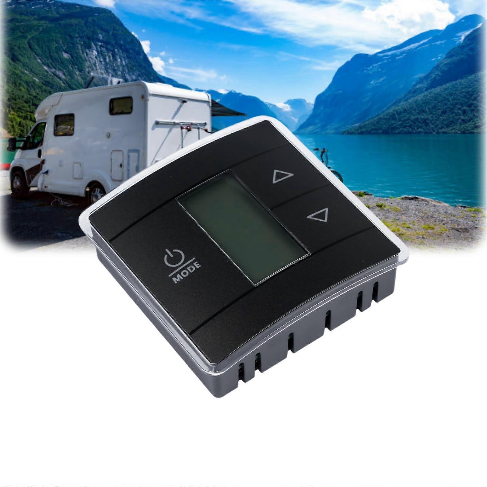 Updated Single Zone RV AC Wall Thermostat with Precise Temperature Control and Blue LCD Display