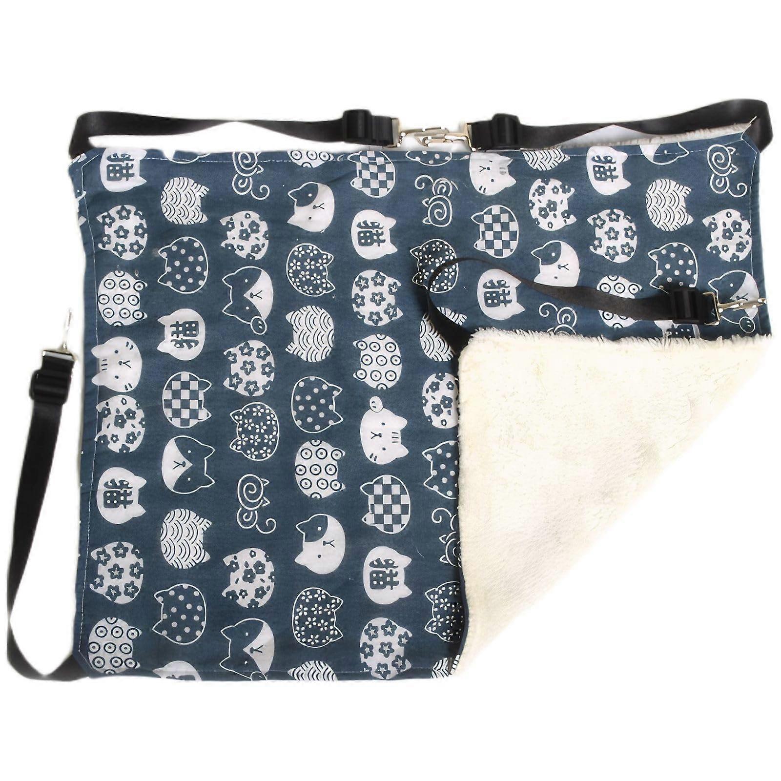 Cat Hammock with Soft Fleece Lining, Elevated Design and Adjustable Straps for Home or Cage Use