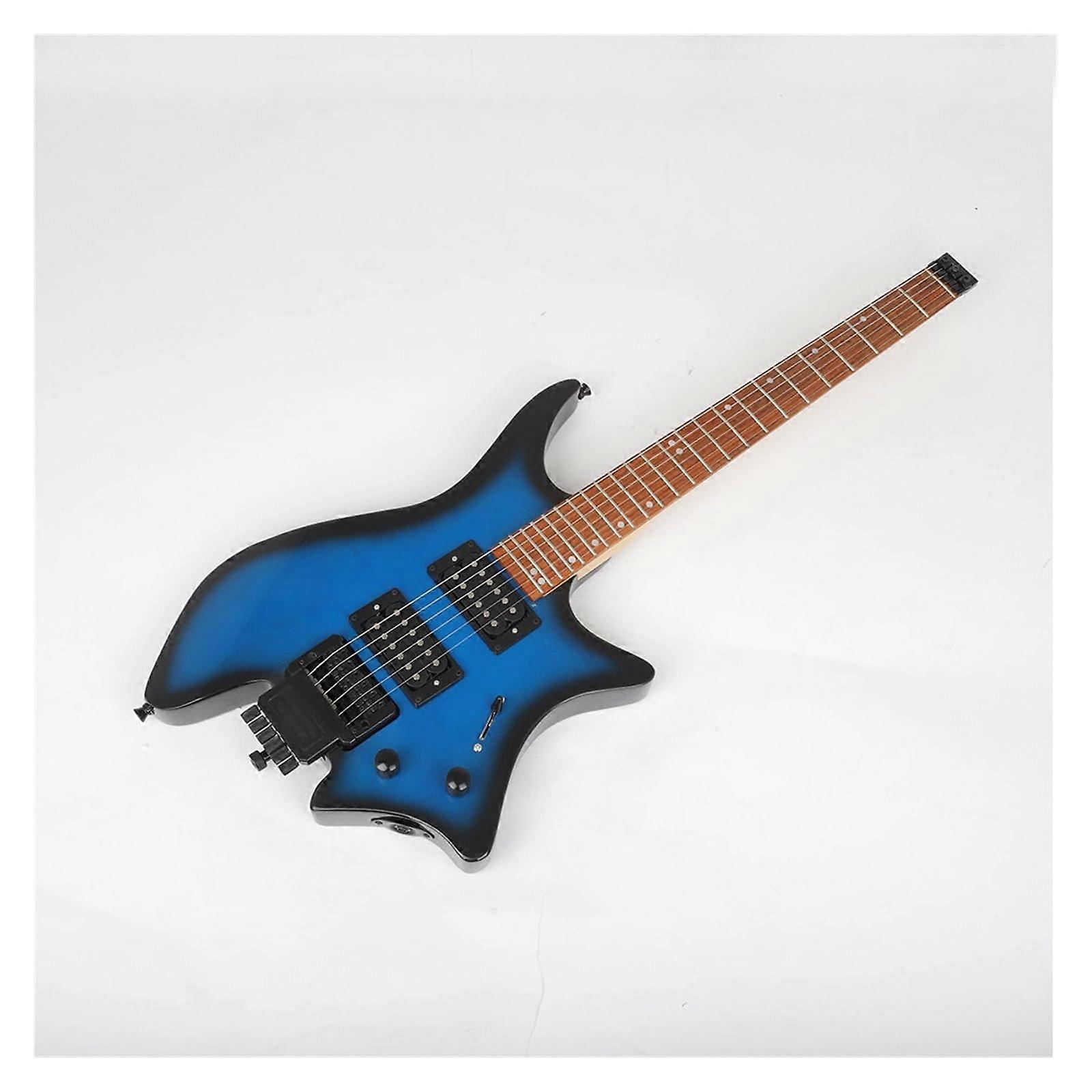 Headless Electric Guitar with Dual Pickups, Stable Tuning Bridge, String Lock, Color 01