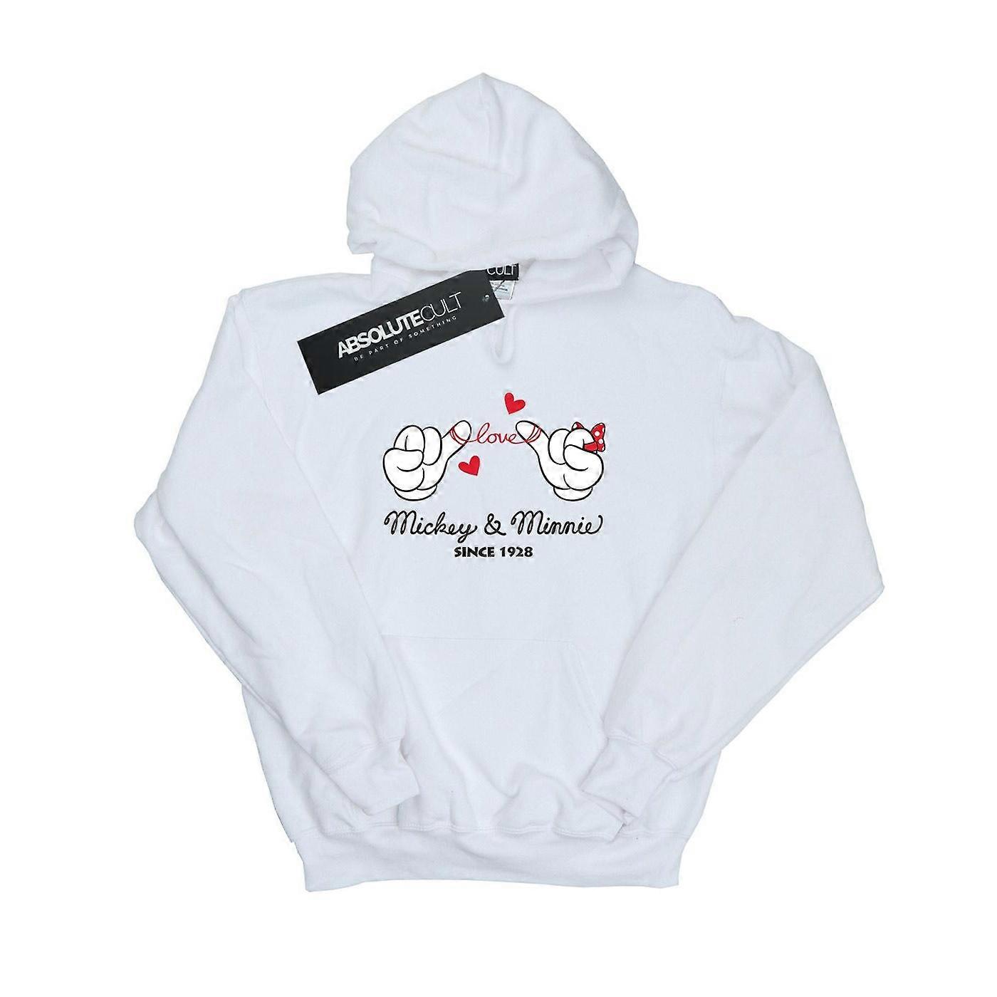 Chicas de Disney Mickey Mouse amor manos sudadera con capucha