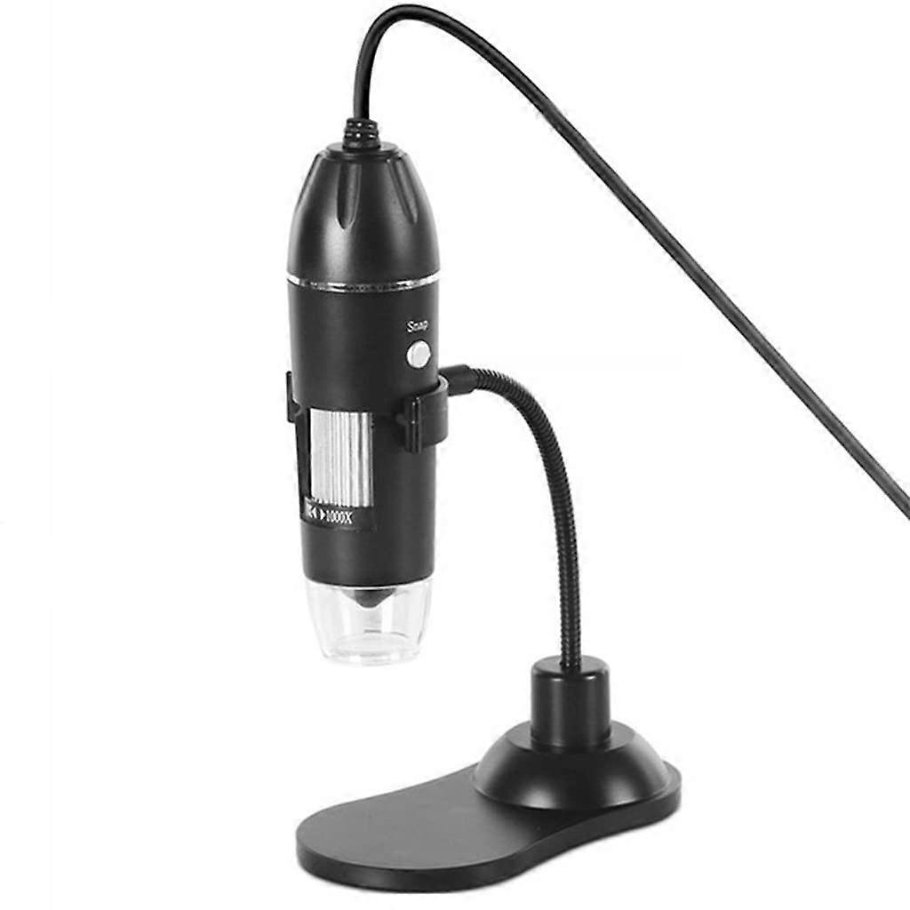 USB Digital Microscope 1000X with 8LED Light, 3in1 Connectivity,  Zoom for Electronics Inspection