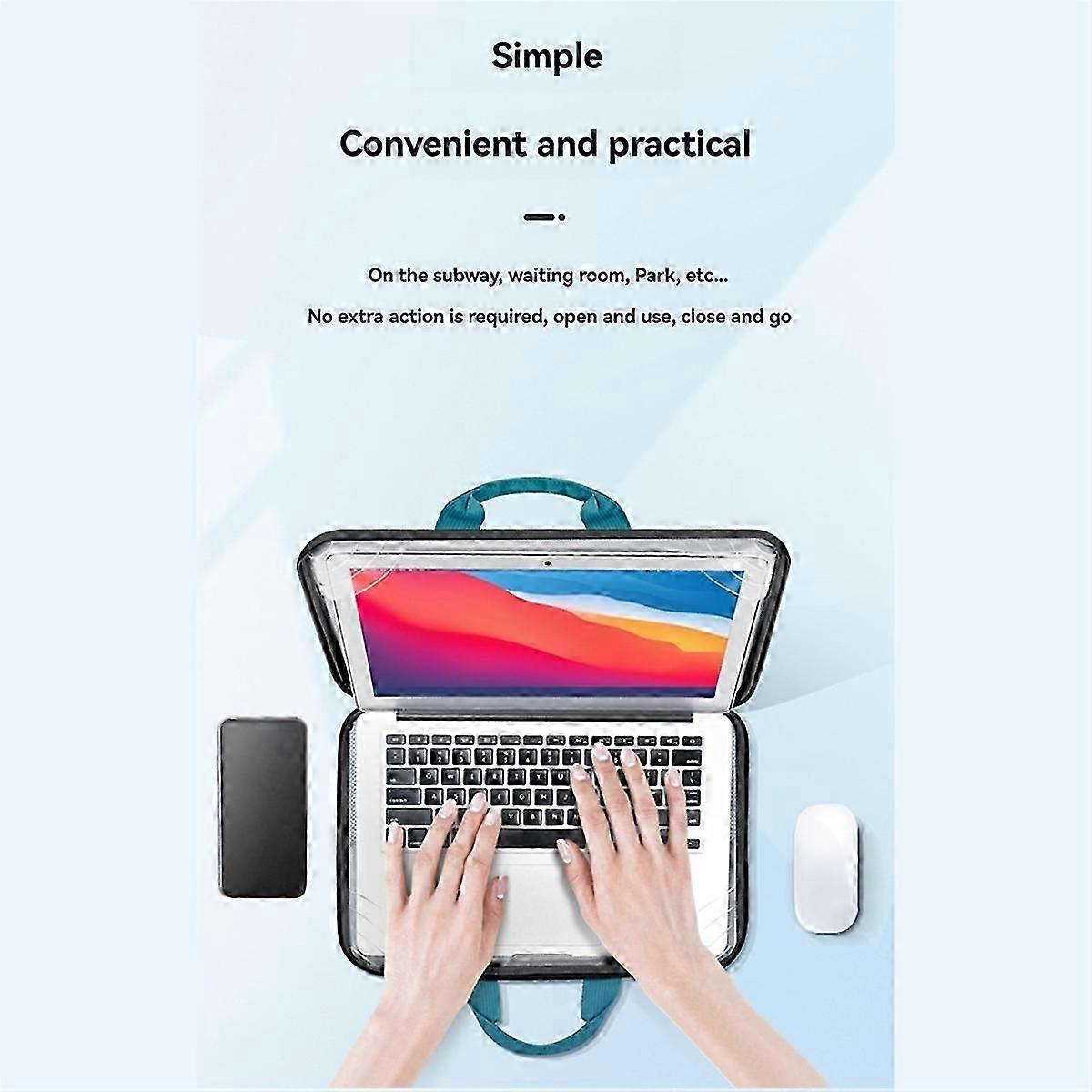 Portable Notebook Briefcase 15 Inch Dark blue + gray