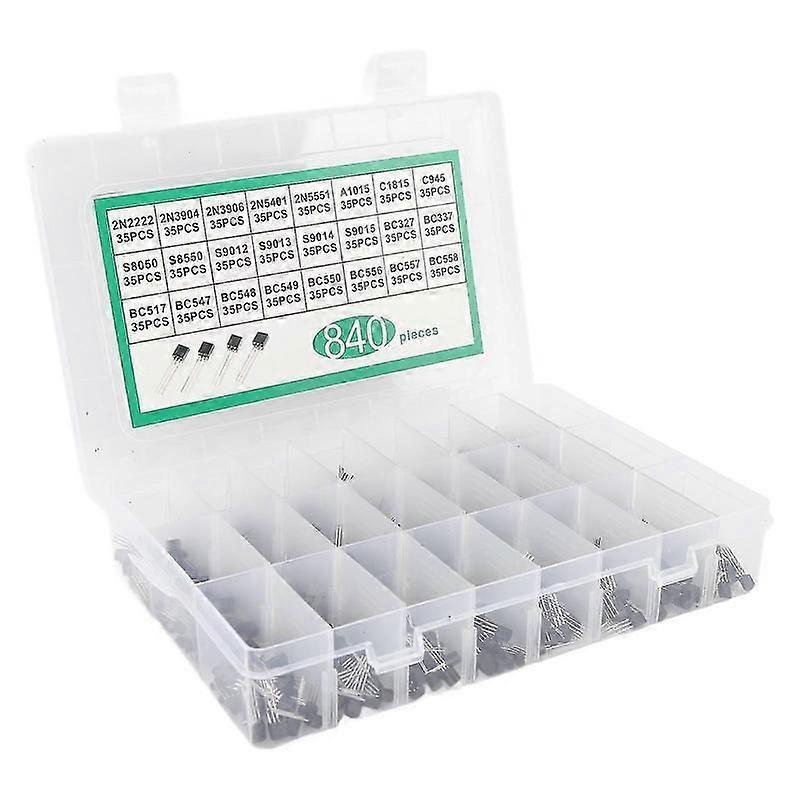 840Pcs BC337 BC549 A1015 Transistor Assortment Kit