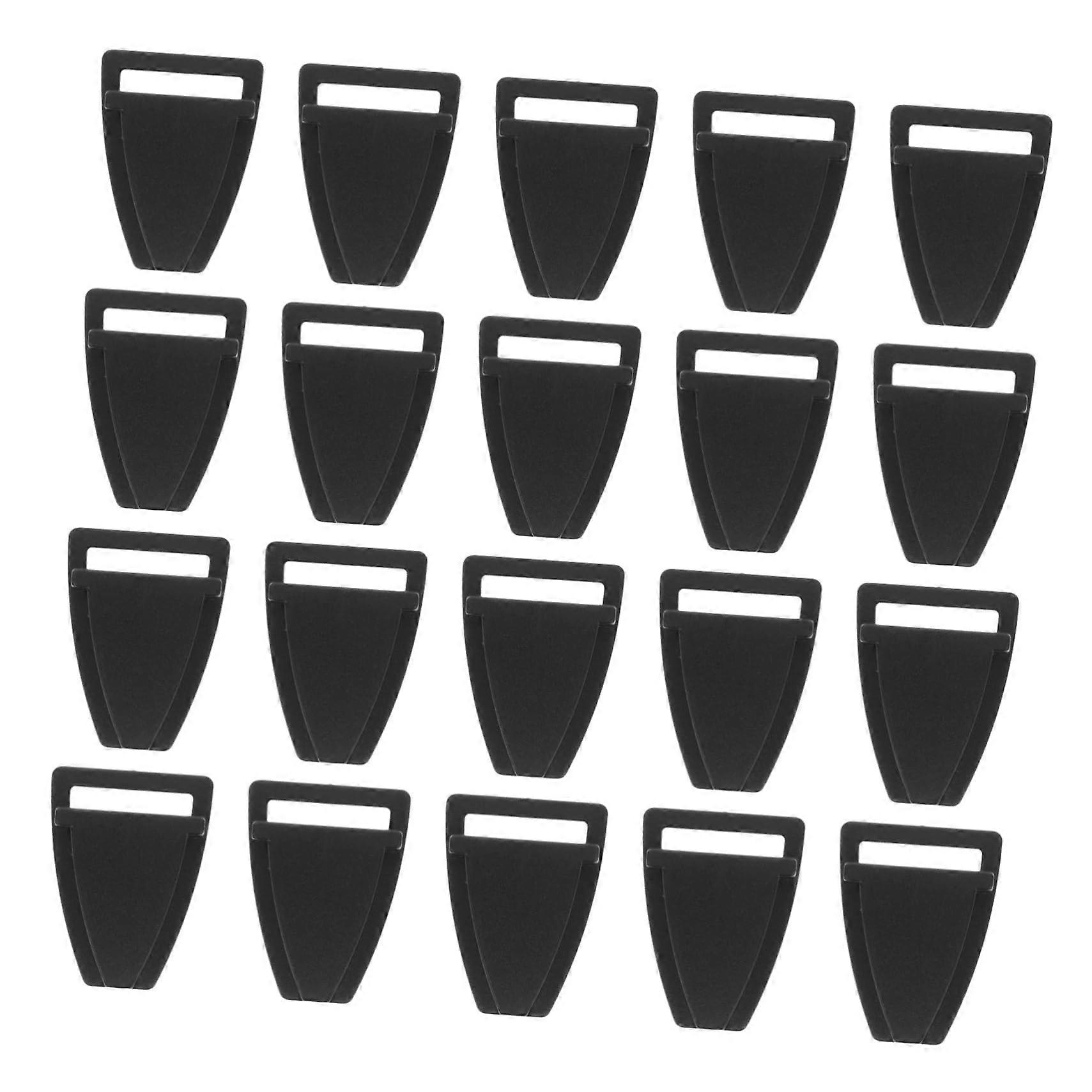 Helmet Chin Strap Buckle with Secure Triangle Clip, Quick Release, Durable Plastic for Safety Helmets, 20pcs