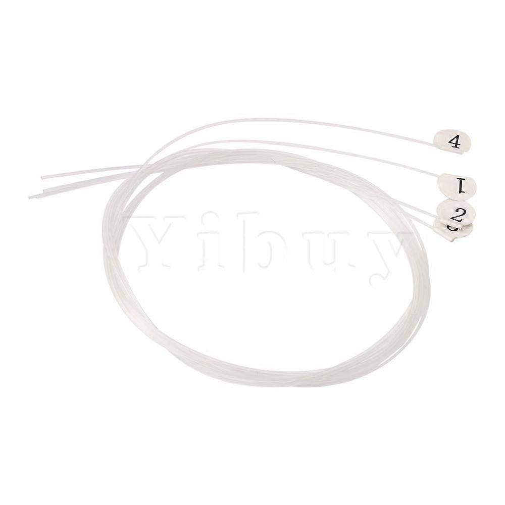 White Nylon Ukulele Strings Set U630, Clear Warm Tone, Smooth Feel, Stable Pitch Performance