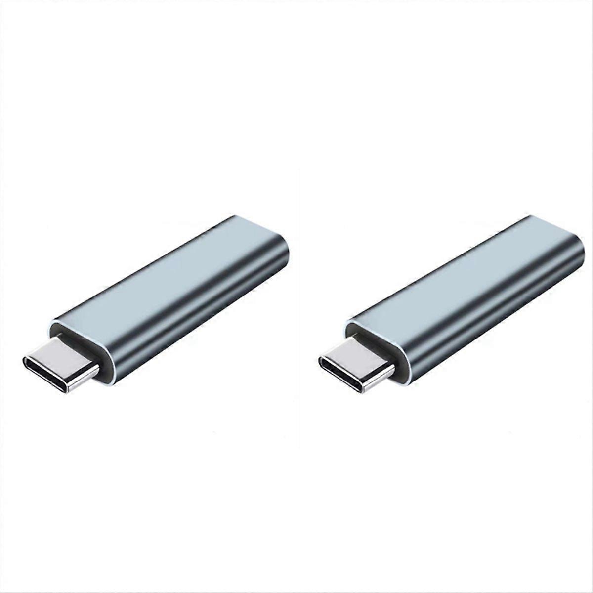 2 Pcs USB Type-C Virtual Display Adapter DDC EDID Dummy Plug