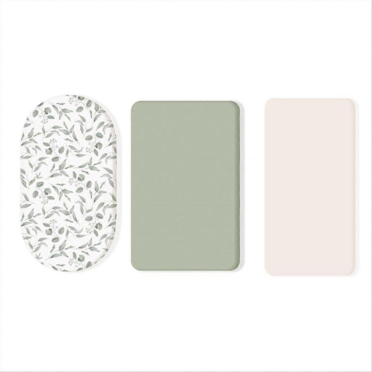 3Pack Stretchy Bassinet Sheets for Baby Soft Breathable